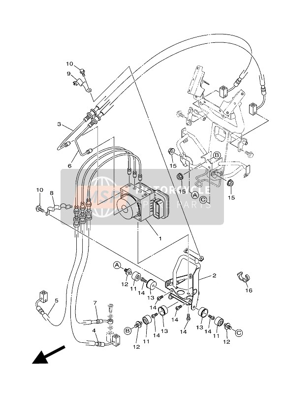 904642600100, Fascetta(Plastica), Yamaha, 1